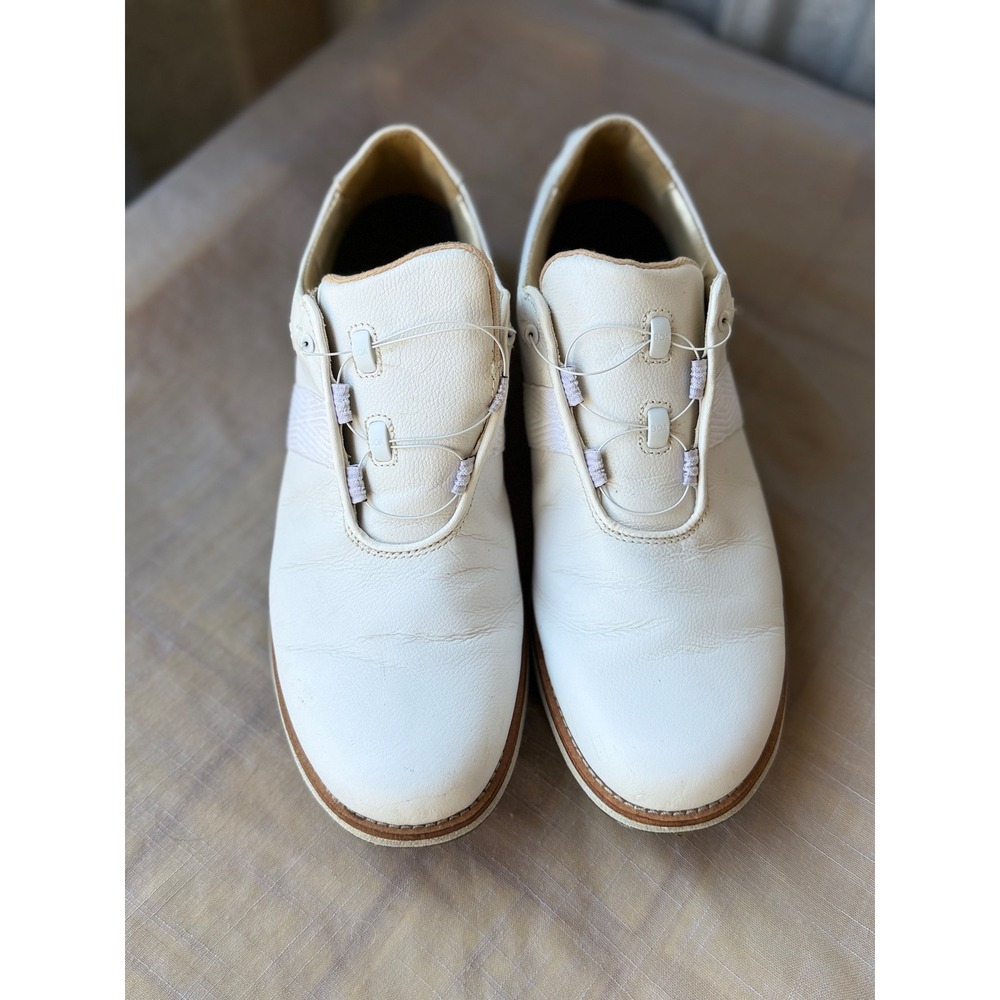 Brooks FootJoy Golf Shoes White Leather BOA Dial Closure‎ Womens 10 Narrow